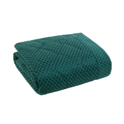 Othello Emerald Luxury Quilted Jacquard Throw (160cm X 240cm)