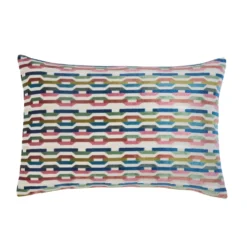 Santorini Multi Cut Velvet Boudoir Cushion (40cm X 60cm)