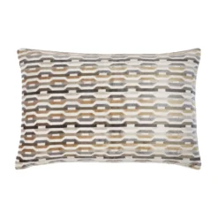 Santorini Ochre Cut Velvet Boudoir Cushion (40cm X 60cm)
