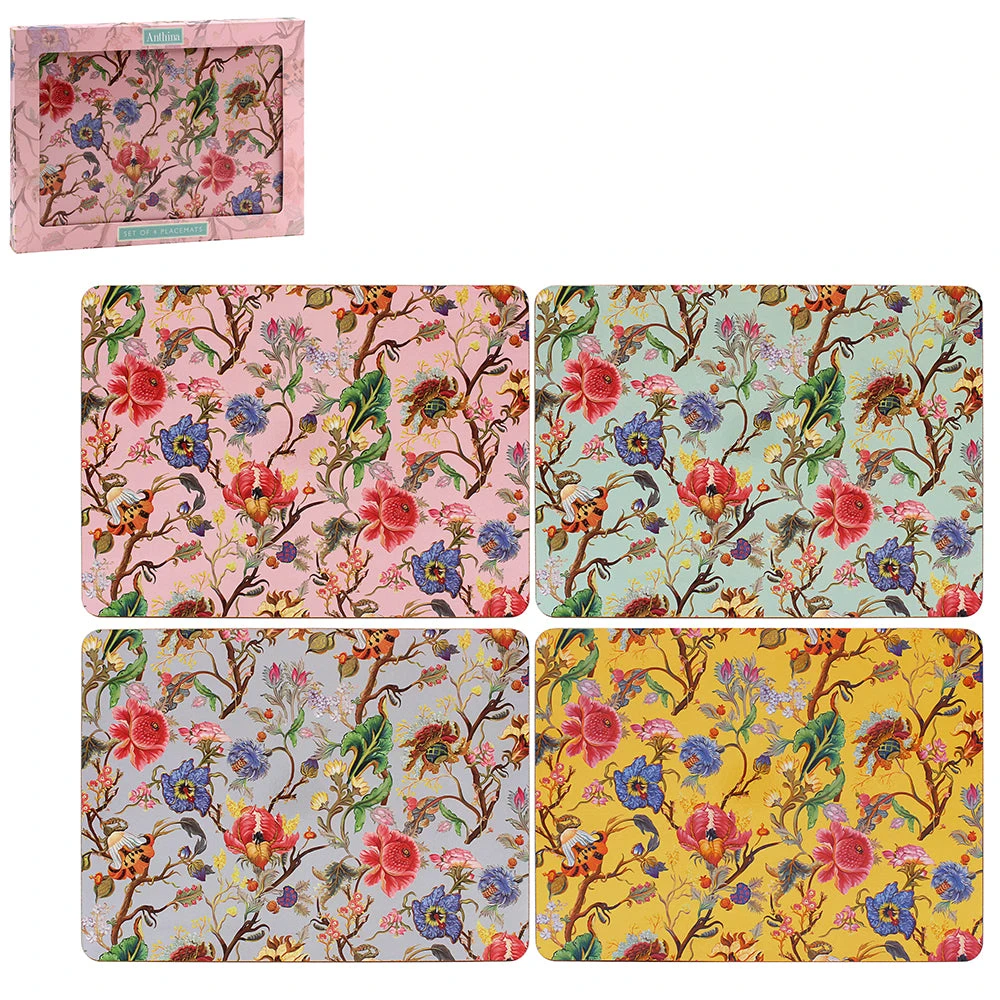 William Morris Anthina Floral Placemats (Set Of 4) 1 William Morris Anthina Floral Placemats (Set Of 4)