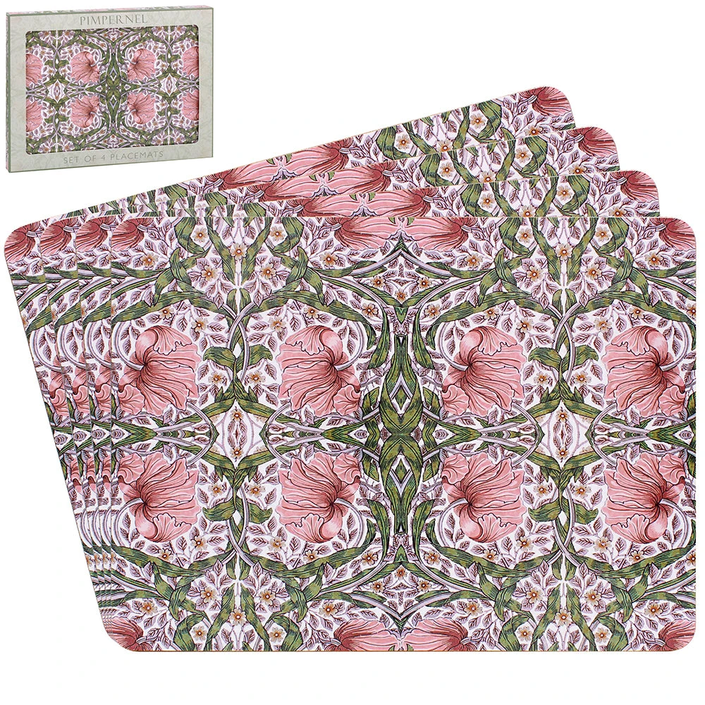 William Morris Pimpernel Blush Placemats (Set Of 4) 1 William Morris Pimpernel Blush Placemats (Set Of 4)