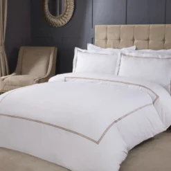 Mayfair Taupe Embroidered Duvet Set -Julian Charles MAYxxTAU 4