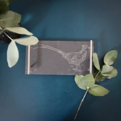 Meg Hawkins Pheasant Slate Tray With Handles (30x15cm) -Julian Charles MH1071 T01