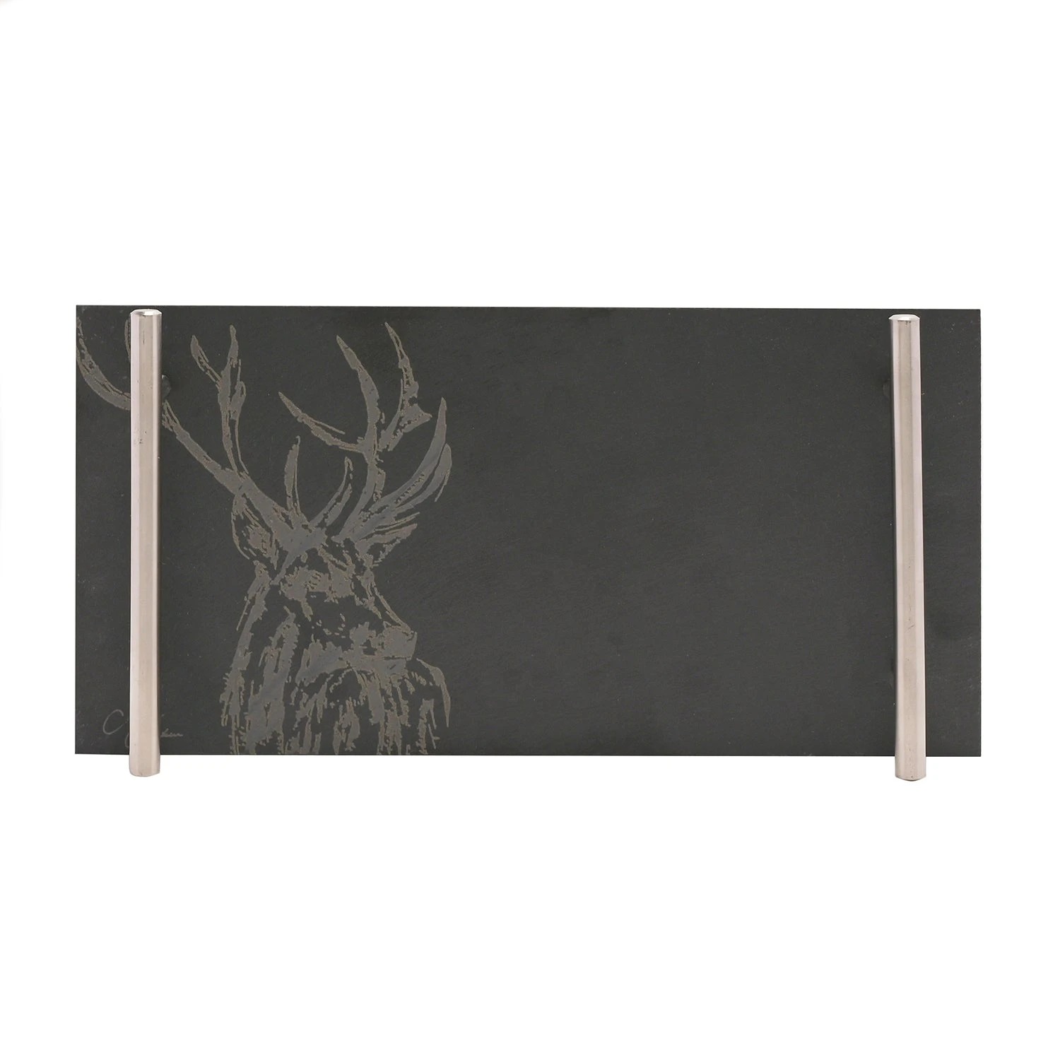 Meg Hawkins Stag Slate Tray With Handles (30x15cm) 2 Meg Hawkins Stag Slate Tray With Handles (30x15cm) - Image 2