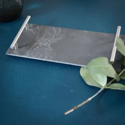 Meg Hawkins Stag Slate Tray With Handles (30x15cm) 9 Meg Hawkins Stag Slate Tray With Handles (30x15cm) -Julian Charles MH1072 T04