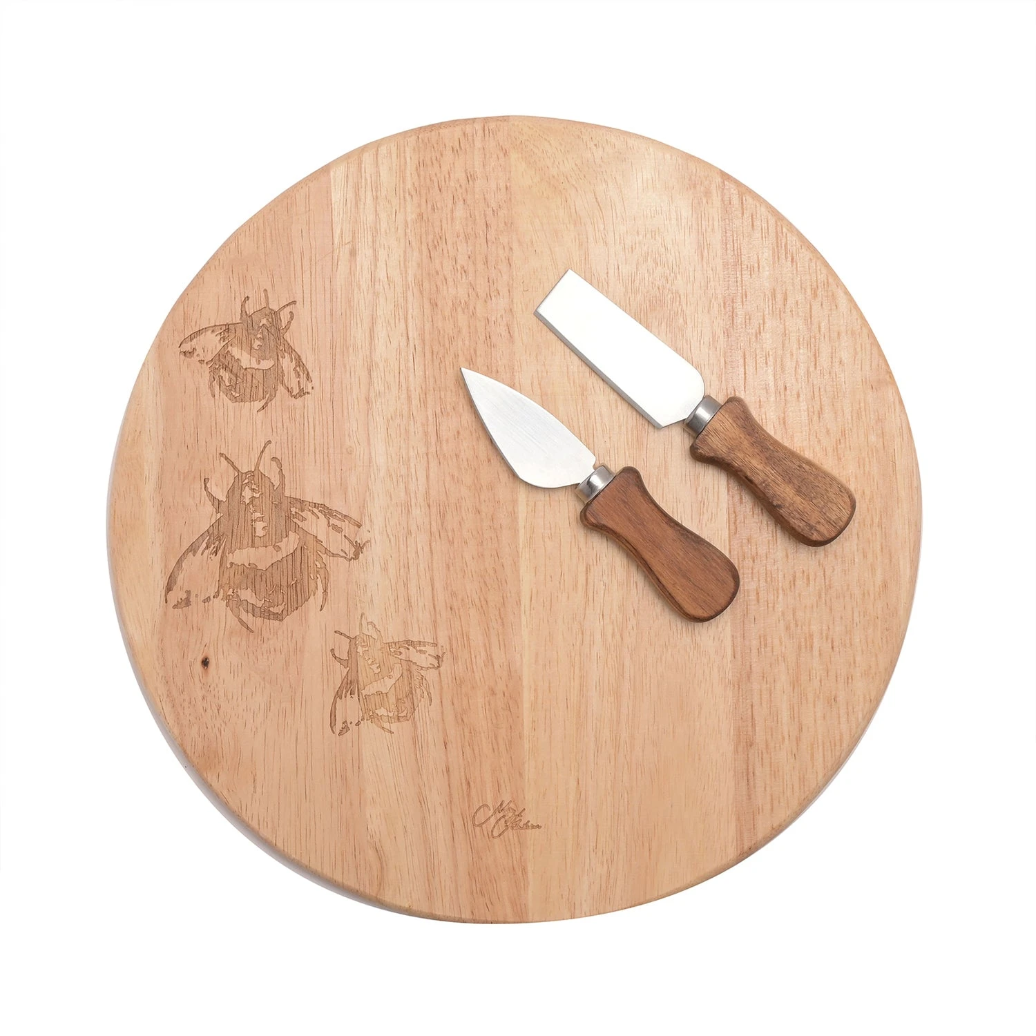 Meg Hawkins Bee Round Cheese Board And Knife Set 1 Meg Hawkins Bee Round Cheese Board And Knife Set