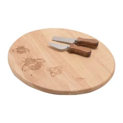 Meg Hawkins Bee Round Cheese Board And Knife Set 7 Meg Hawkins Bee Round Cheese Board And Knife Set -Julian Charles MH1093 T2