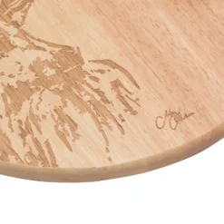 Meg Hawkins Stag Round Cheese Board And Knife Set 7 Meg Hawkins Stag Round Cheese Board And Knife Set -Julian Charles MH1094 T3