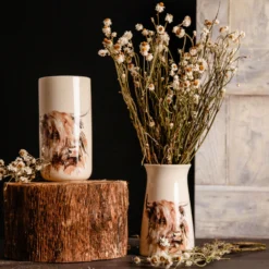 Meg Hawkins Highland Cow Tall Ceramic Vase 8 Meg Hawkins Highland Cow Tall Ceramic Vase -Julian Charles MH1118 T6
