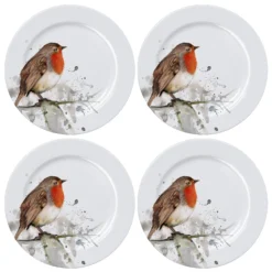 Meg Hawkins Robin Dinner Plates (Set Of 4)