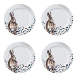 Meg Hawkins Hare Side Plates (Set Of 4)