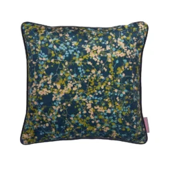 Clarissa Hulse Maidenhair Vine French Navy Velvet Cushion (43cm X 43cm)