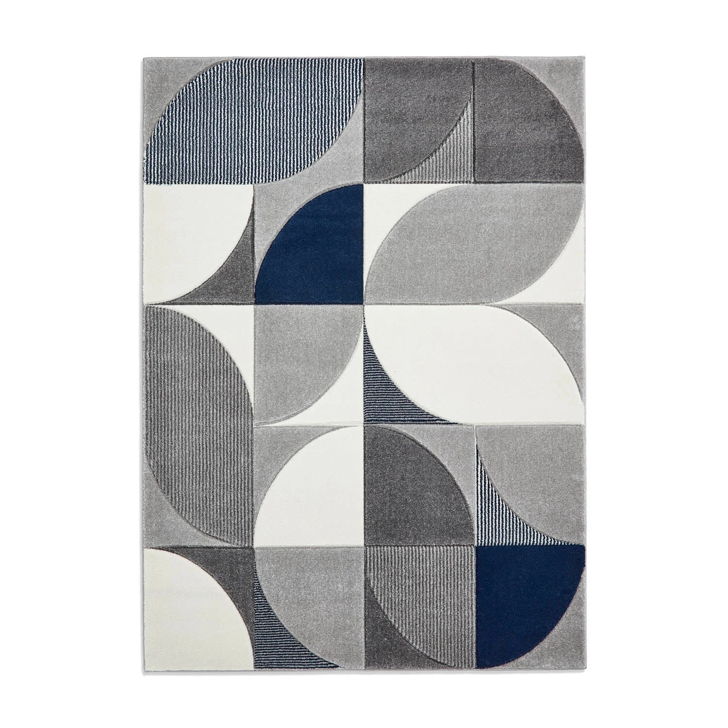 Matrix MT63 Grey/Navy Rug 3 Matrix MT63 Grey/Navy Rug - Image 3