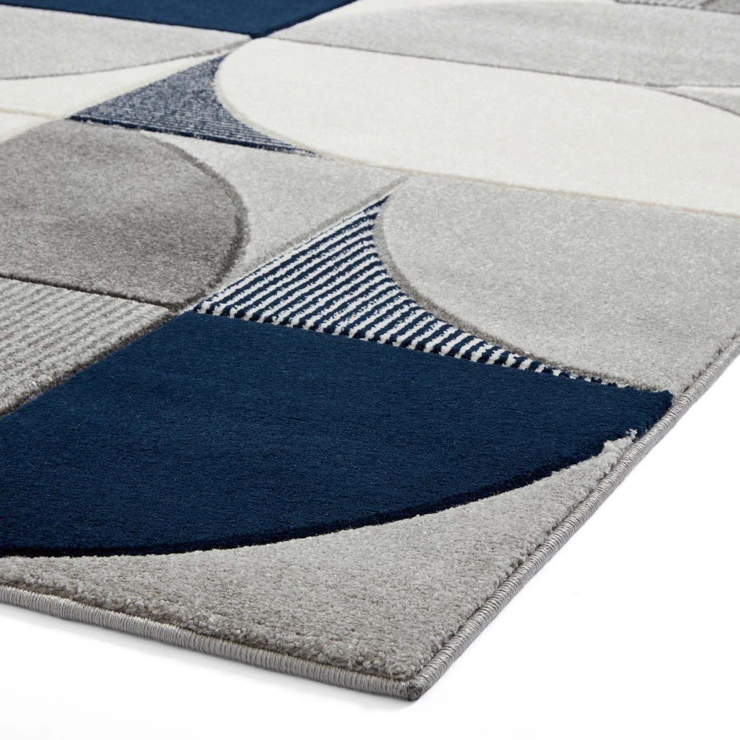 Matrix MT63 Grey/Navy Rug 7 Matrix MT63 Grey/Navy Rug - Image 7