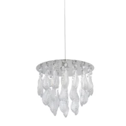 Decorative Chrome And Acrylic Drop Pendant -Julian Charles MetalAndAcrylicDropNonElecPendant2