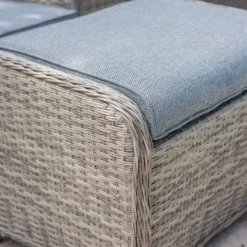 Milan Grey Lounger Set With 2 Armchairs And Side Table -Julian Charles MilanLoungerFootstoolCloseUp Photoroom