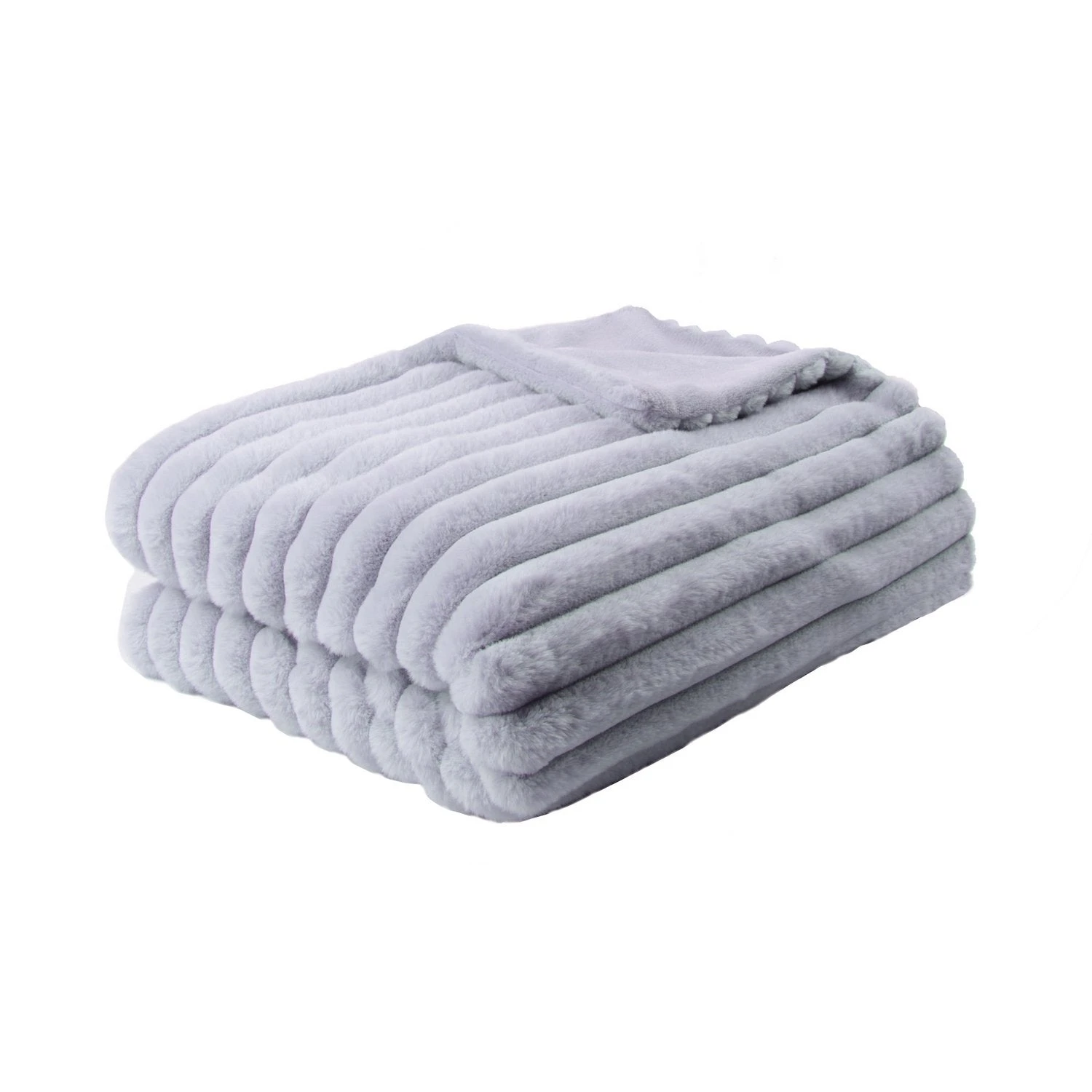 Morritz Grey Faux Fur Throw (130cm X 180cm) 3 Morritz Grey Faux Fur Throw (130cm X 180cm) - Image 3