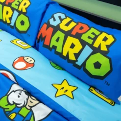 Nintendo Super Mario Continue Rotary Duvet Set -Julian Charles NINNUEDD001UK2 NINTENDO CONTINUE DOUBLE 91 ROT DUVET ROOM SHOT PILLOW 2