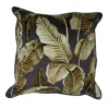 Nikabar Grey Pepperpod Tropical Leaf Velvet Cushion (60cm X 60cm)