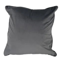 Nikabar Grey Pepperpod Tropical Leaf Velvet Cushion (60cm X 60cm) -Julian Charles Nikabar PepperpodRear 48398c46 9689 4c91 873b 22c6766726f3
