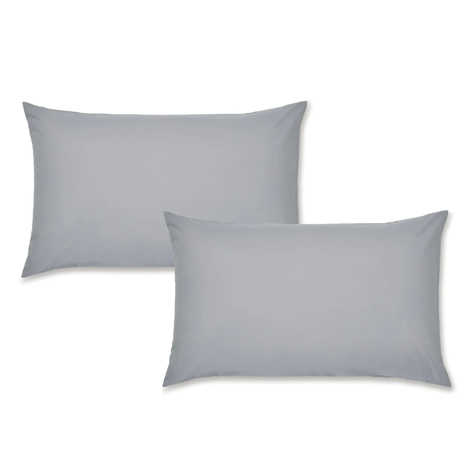 Catherine Lansfield Grey Easy Iron Percale Housewife Pillowcase Pair 1 Catherine Lansfield Grey Easy Iron Percale Housewife Pillowcase Pair