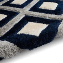 Olympia GR224 Grey/Navy Geometric Rug -Julian Charles OlympiaGR224Grey.Navy 8