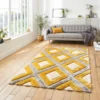 Olympia GR224 Grey/Yellow Geometric Rug