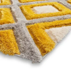 Olympia GR224 Grey/Yellow Geometric Rug -Julian Charles OlympiaGR224Grey.Yellow 6