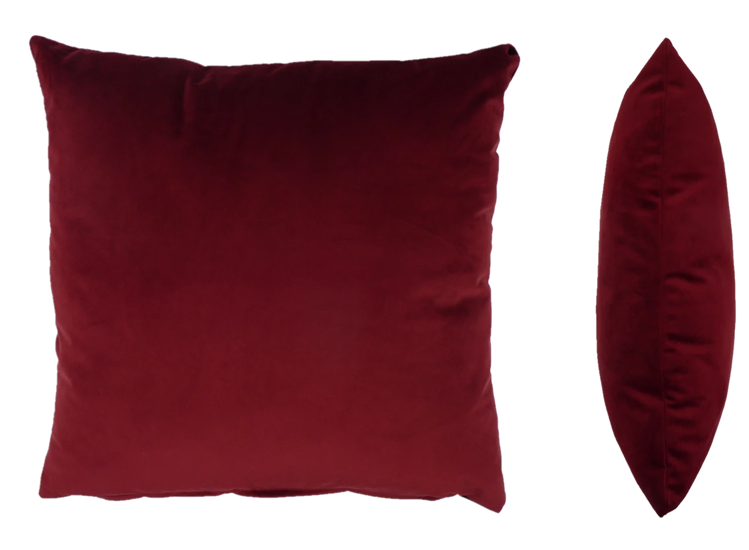 Opulence Burgundy Velvet Cushion Cover (50cm X 50cm) 2 Opulence Burgundy Velvet Cushion Cover (50cm X 50cm) - Image 2