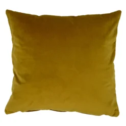 Opulence Saffron Yellow Velvet Cushion (50cm X 50cm)