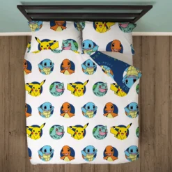 Pokemon Gotta Rotary Duvet Set -Julian Charles POK571 POKEMON GOTTA DBL 91 ROT WITH FOLD REVERSE