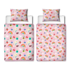 Peppa Pig Lovely 4.5 Tog Coverless Quilt Duvet -Julian Charles PP1LVYBD002UKI PEPPA PIG LOVELY SNG COVERLESS DUVET 4.5 OVRHEAD COMBINED