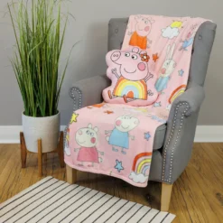 Peppa Pig Playful Rotary Fleece Blanket -Julian Charles PP1PYFFL001UK PEPPAPIGPLAYFULROTFLEECEBLANKET 4