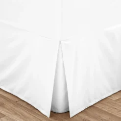 Julian Charles 26 Catherine Lansfield White Easy Iron Box Pleated Base Fitted Valance Sheet