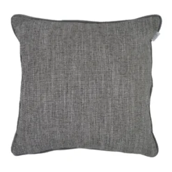 Polaris Ash Grey Textured Weave Velvet Cushion Cover (45cm X 45cm)