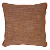 Polaris Orange Textured Weave Velvet Cushion (45cm X 45cm)