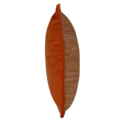 Polaris Orange Textured Weave Velvet Cushion (45cm X 45cm) -Julian Charles Polaris OrangeSide