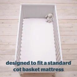 Silentnight Safe Nights White 100% Cotton Baby Fitted Sheet (2 Pack) 23 Silentnight Safe Nights White 100% Cotton Baby Fitted Sheet (2 Pack) -Julian Charles SAFENIGHTSFITTEDSHEET WHITE COT 5