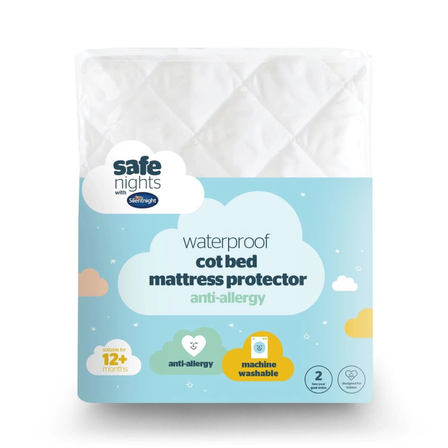 Silentnight Safe Nights Cot Bed Waterproof Mattress Protector 1 Silentnight Safe Nights Cot Bed Waterproof Mattress Protector