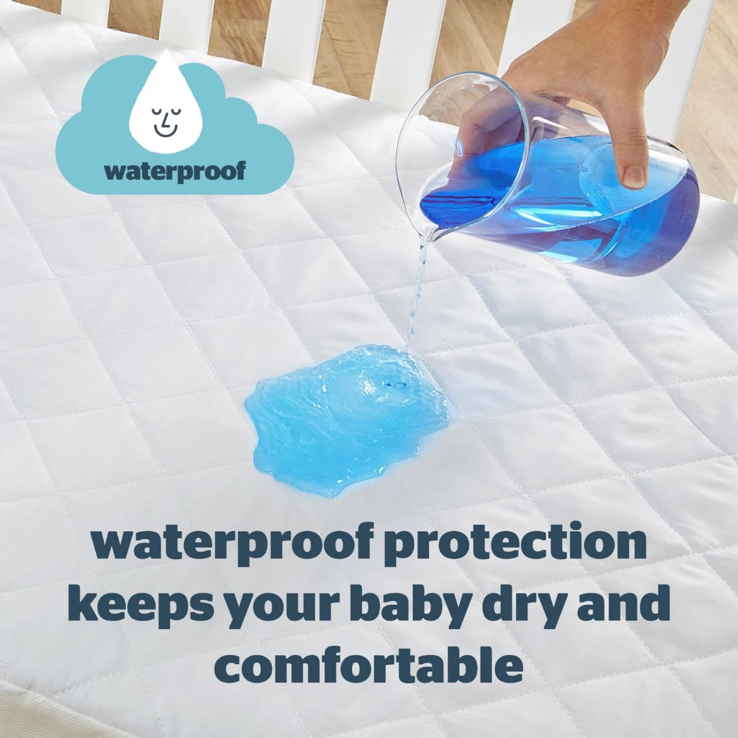 Silentnight Safe Nights Cot Bed Waterproof Mattress Protector 2 Silentnight Safe Nights Cot Bed Waterproof Mattress Protector - Image 2