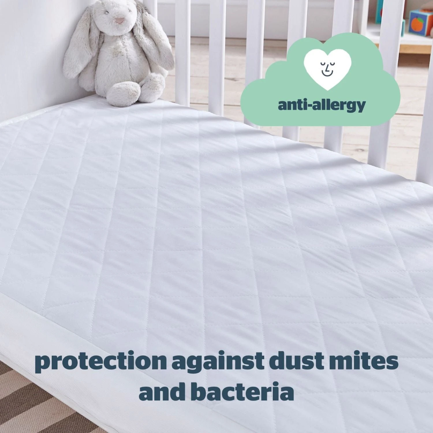 Silentnight Safe Nights Cot Bed Waterproof Mattress Protector 3 Silentnight Safe Nights Cot Bed Waterproof Mattress Protector - Image 3