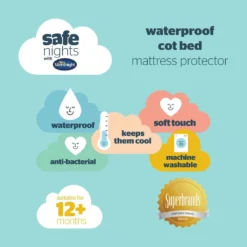 Silentnight Safe Nights Cot Bed Waterproof Mattress Protector 12 Silentnight Safe Nights Cot Bed Waterproof Mattress Protector -Julian Charles SILENTNIGHTSAFENIGHTSWATERPROOFMATTRESSPROTECTOR COTBED 6
