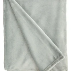 Silver Snug Flannel Fleece Super Soft Throw -Julian Charles SNGxxxxSIL 2
