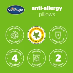 Silentnight Anti-Allergy Pillow Pair - Medium Support 17 Silentnight Anti-Allergy Pillow Pair - Medium Support -Julian Charles SilentnightAnti AllergyPillows 9