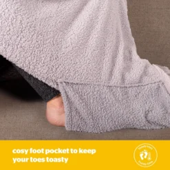 Silentnight Snugsie Silver Grey Wearable Blanket Throw -Julian Charles SilentnightSnugsieWearableBlanket Silver 6