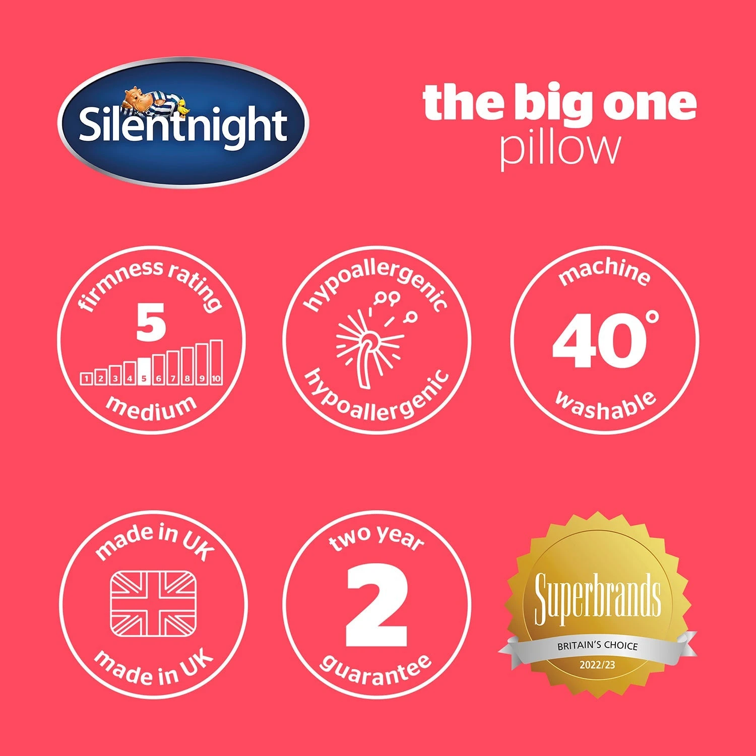Silentnight The Big One Pillow - Medium Support 9 Silentnight The Big One Pillow - Medium Support - Image 9