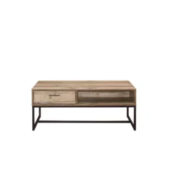 Urban Rustic 1 Drawer Coffee Table -Julian Charles URB1CTRUS Urban1DrawerCoffeeTable FR RS on white