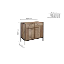 Urban Rustic 2 Door 2 Drawer Sideboard -Julian Charles Urban 2drawersideboard