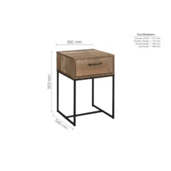 Urban Rustic 1 Drawer Narrow Bedside -Julian Charles Urban NarrowBedside