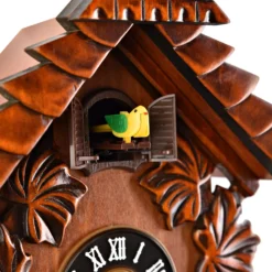 Quartz Wooden Pitched Roof Cuckoo Clock -Julian Charles W6760 T4